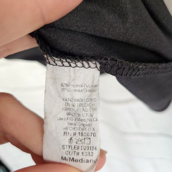 Attirance Long Sleeve Cut Out Mini Dress Twist Front Womens Medium LBD - Picture 8 of 8